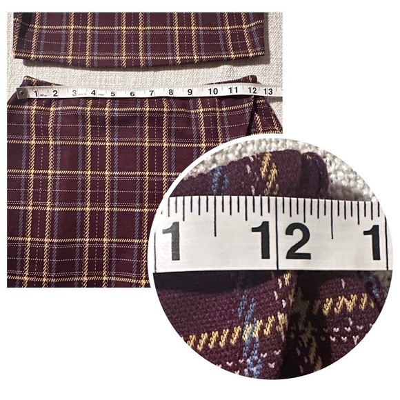 POPULAR BASICS Plaid Outfit 2-pc Crop Top Skort Stretch Junior’s M - Picture 13 of 16